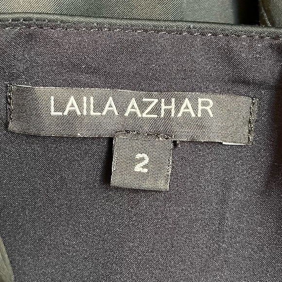 Laila Azhar Black Cocktail Party Dress Size 2 - Picture 10 of 11